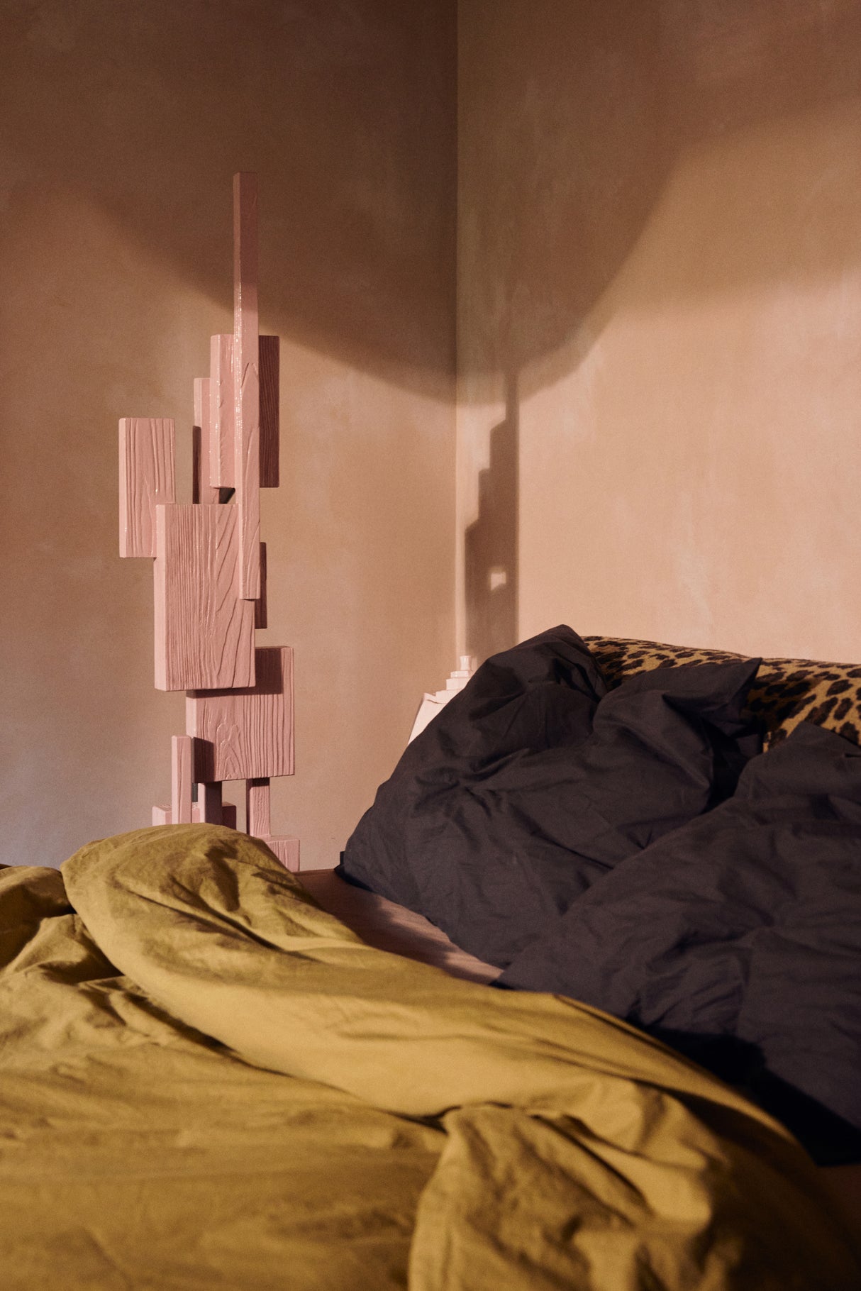 Skyscraper sculpture - soft pink