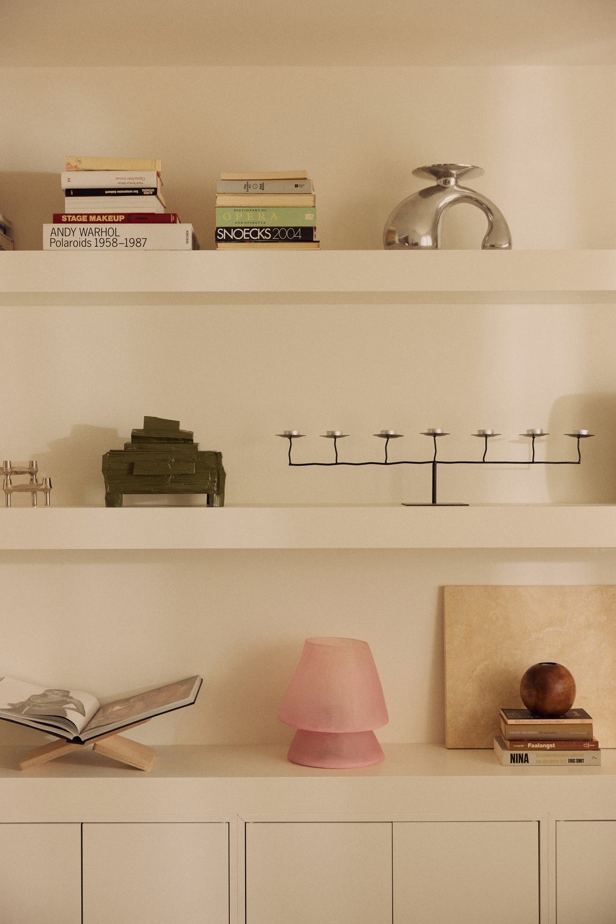 Glassfiber table lamp - pink