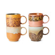 70s ceramics: café mugs cape (set of 4) - Urban nest