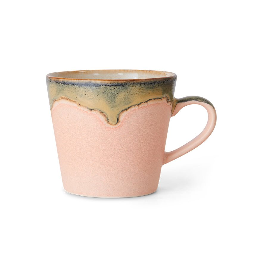 70s ceramics: cappuccino mug, blossom - Urban nest