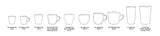 70s ceramics cappuccino mugs - Meteor (set of 4) - Urban Nest
