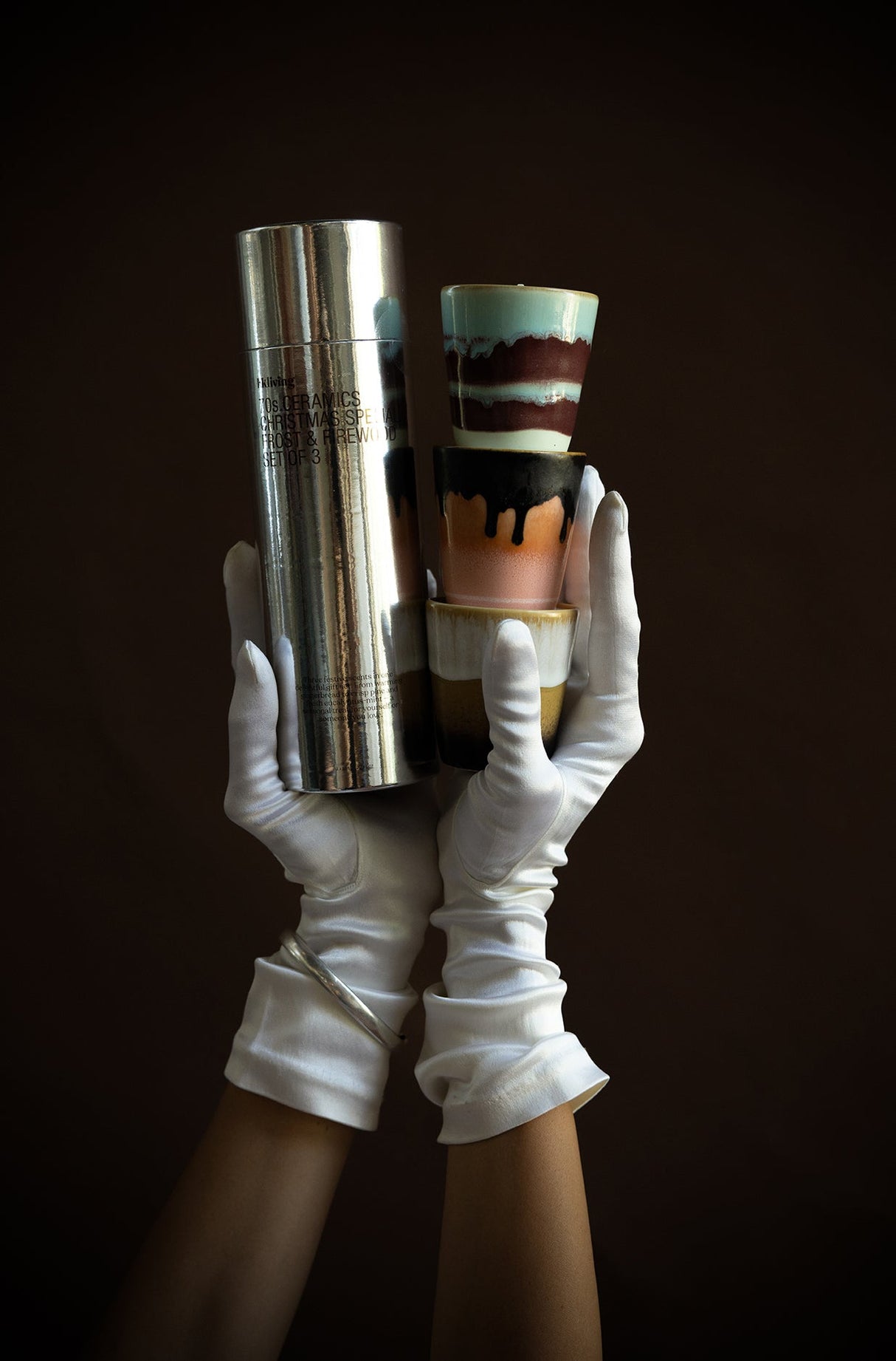 70s ceramics: Christmas special mini frost & firewood, set of 3 - Urban nest