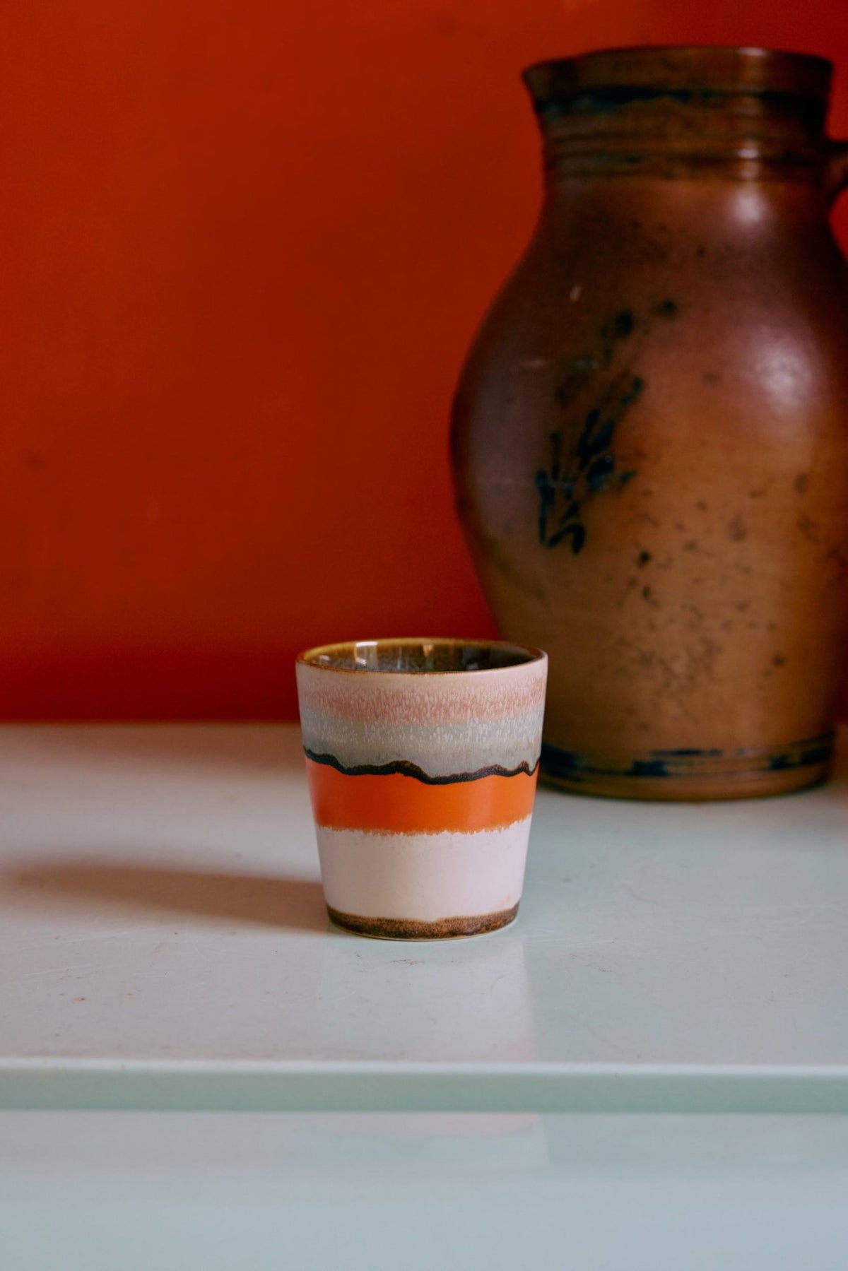 70s ceramics: coffee mugs - surreal (set of 6) - Urban nest