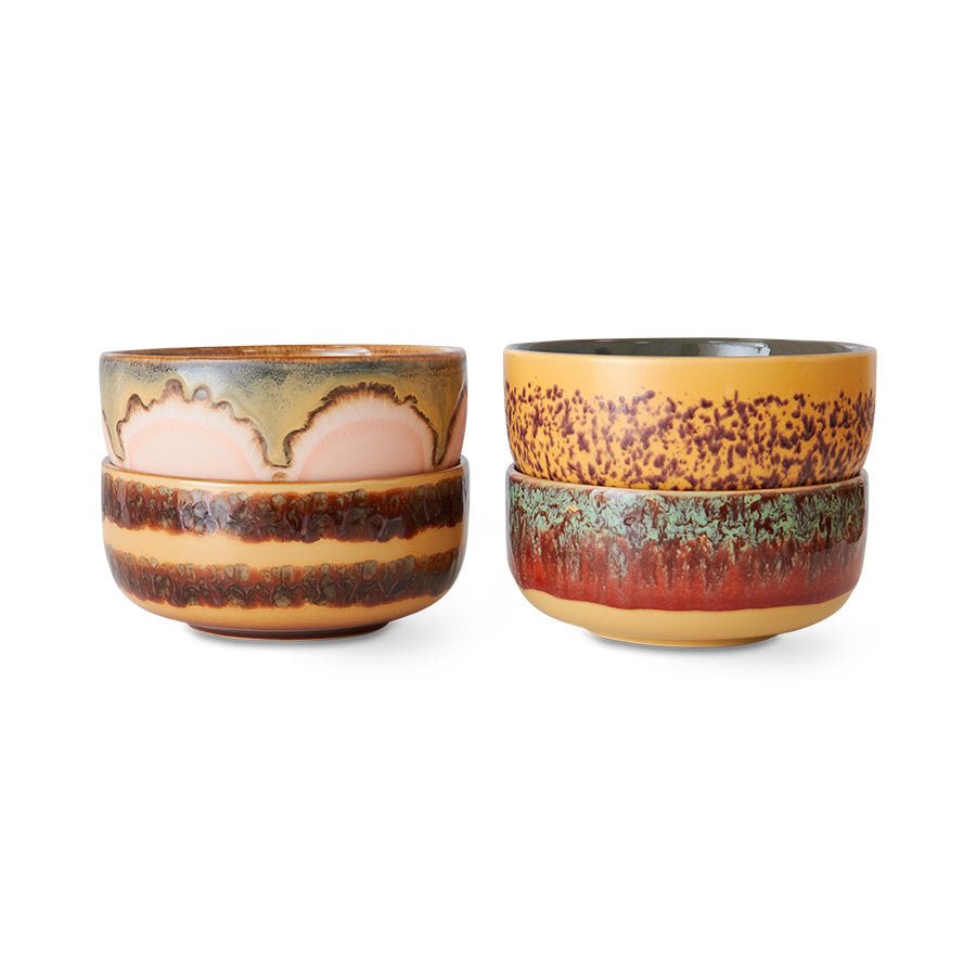 70s ceramics: dessert bowls harbour (set of 4) - Urban nest