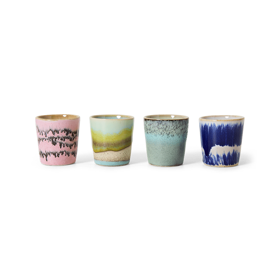 70s ceramics egg cups - vibrance (set of 4) - Urban nest