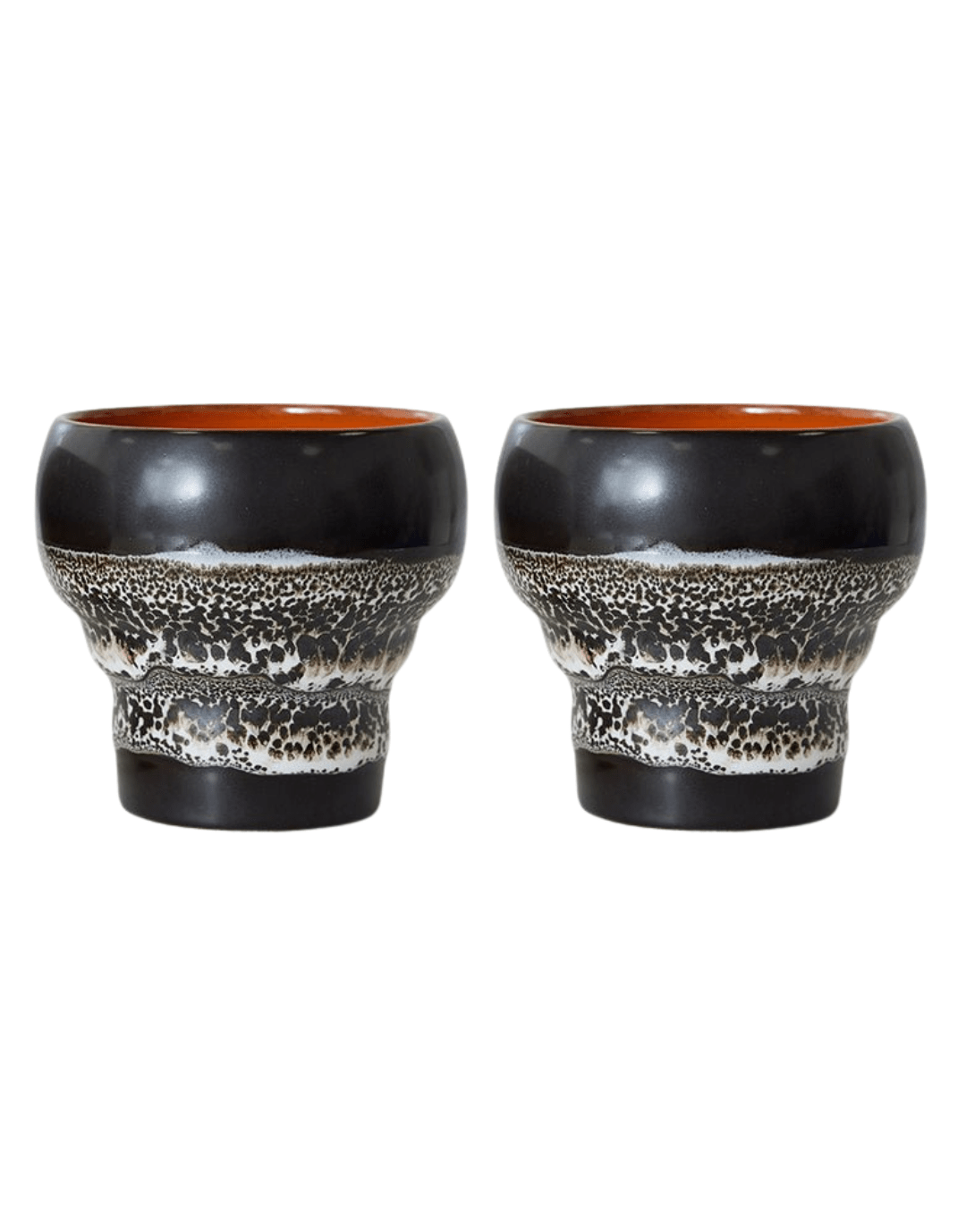 70s ceramics lungo mugs - basalt black (set of 2) - Urban nest