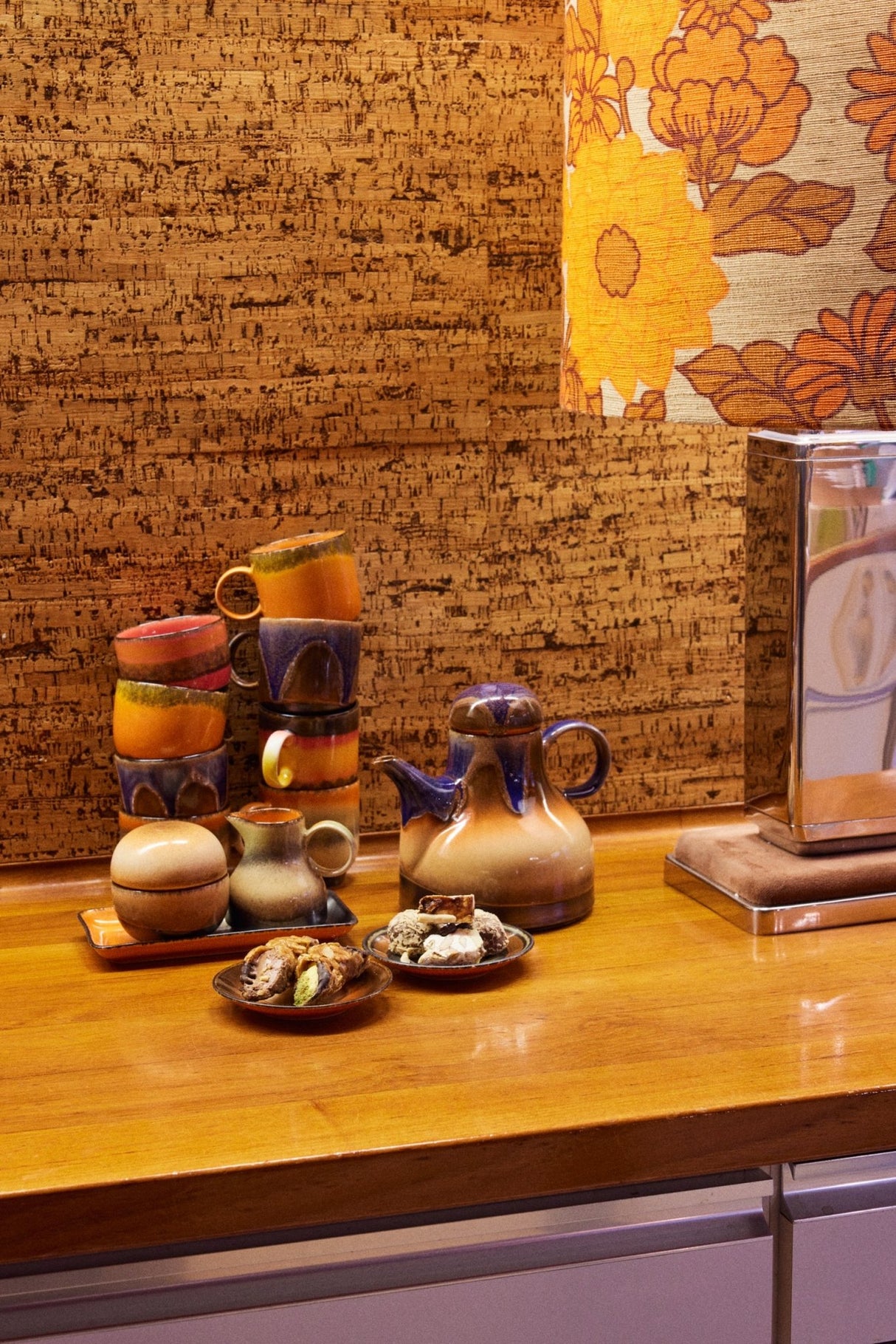 70s ceramics: saucers - roasts (set of 4) - Urban Nest