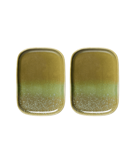 70's ceramics small trays atlas - green (set of 2) - Urban nest