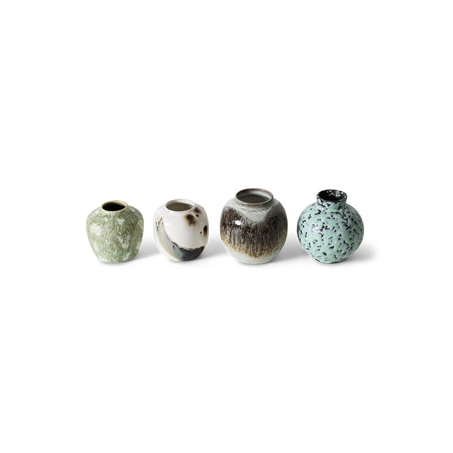70s ceramics: small vases canyon, set of 4 - Urban nest