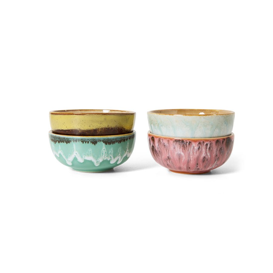 70s ceramics: XS bowls modernist (set of 4) - Urban nest