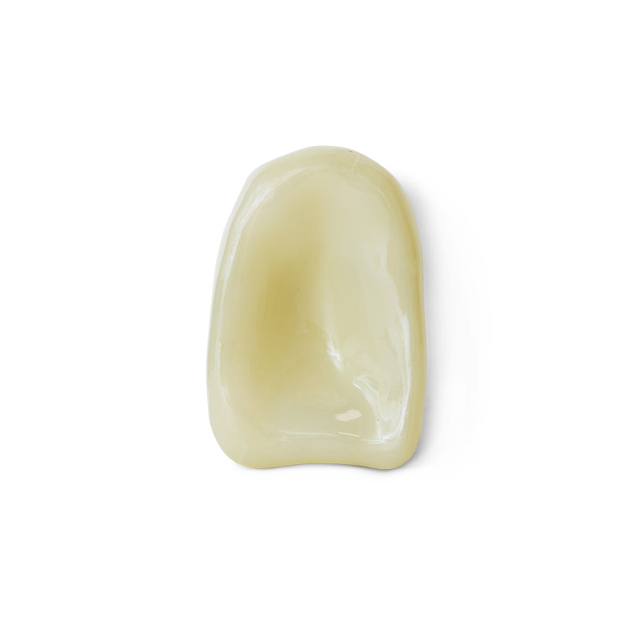 Glass sculpture chrome - cream