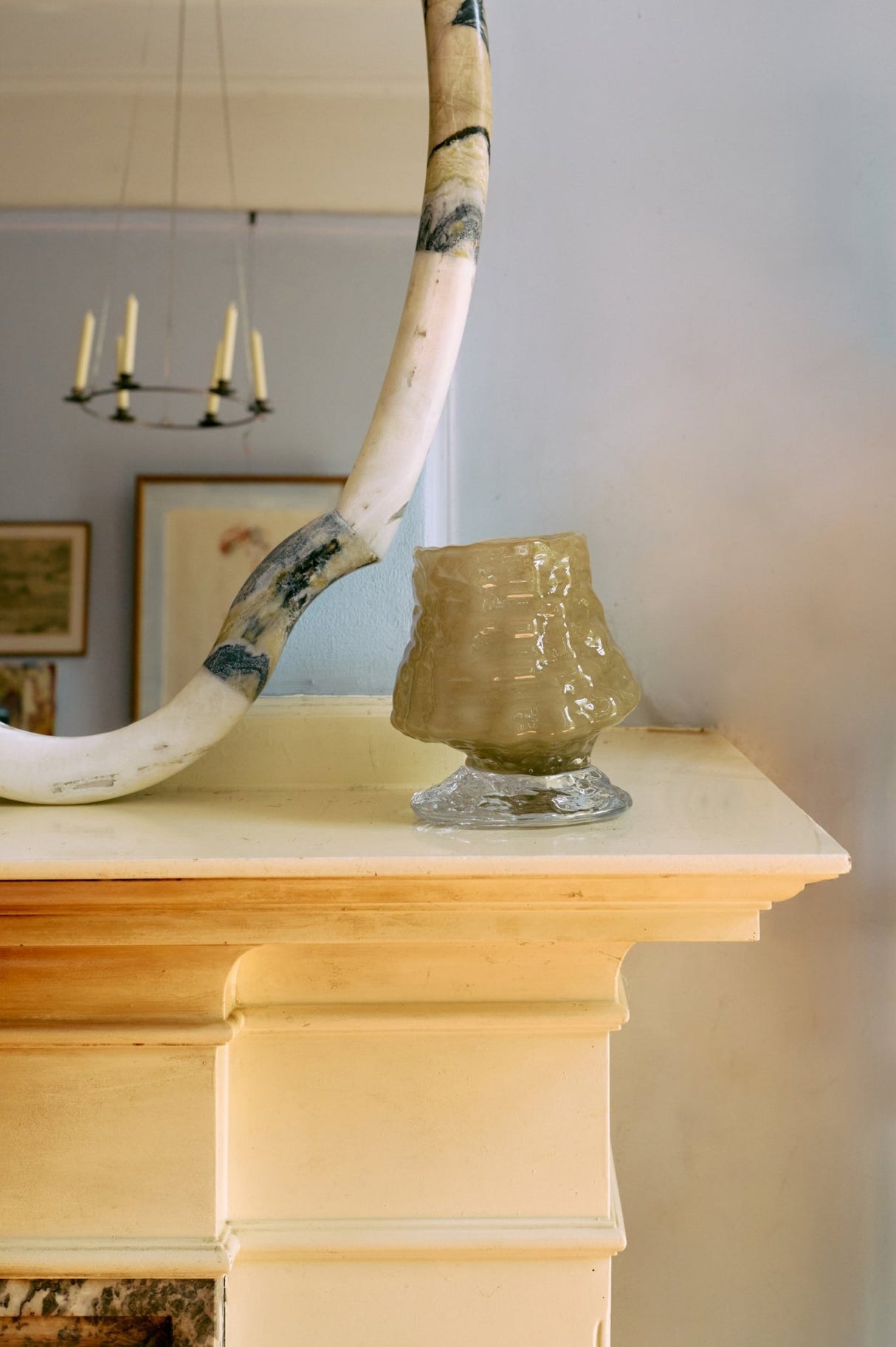 Brut textured glass vase, sage - Urban nest