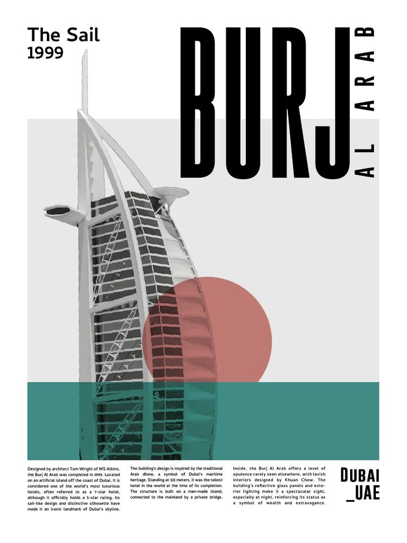 Burj al arab poster - Urban nest