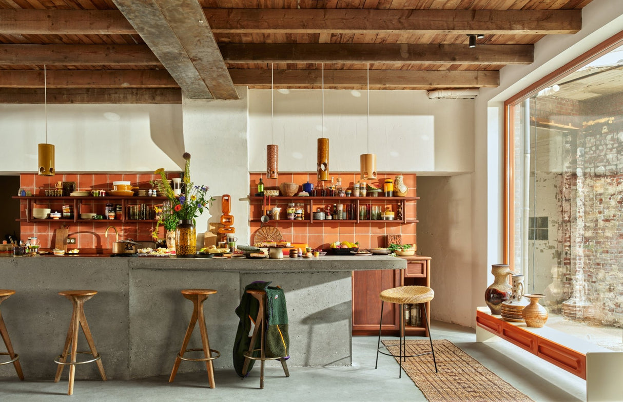 Ceramic pendant lamp - mustard - Urban nest