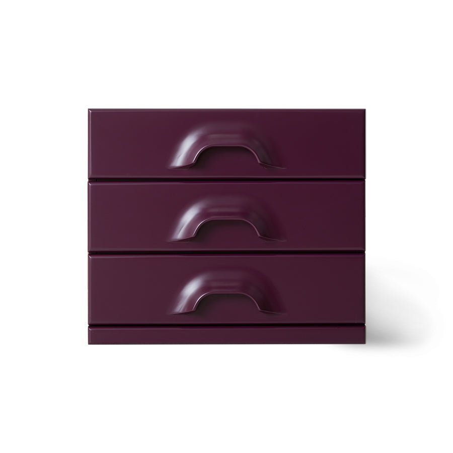Chest of 3 drawers - mulberry - Urban nest