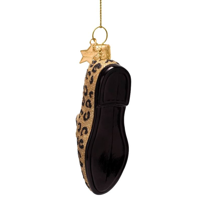 Christmas ornaments: glass gold panther loafer - Urban nest