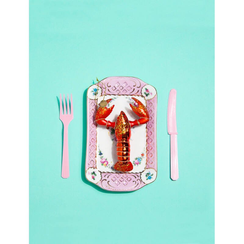 Christmas ornaments: glass red lobster - Urban nest