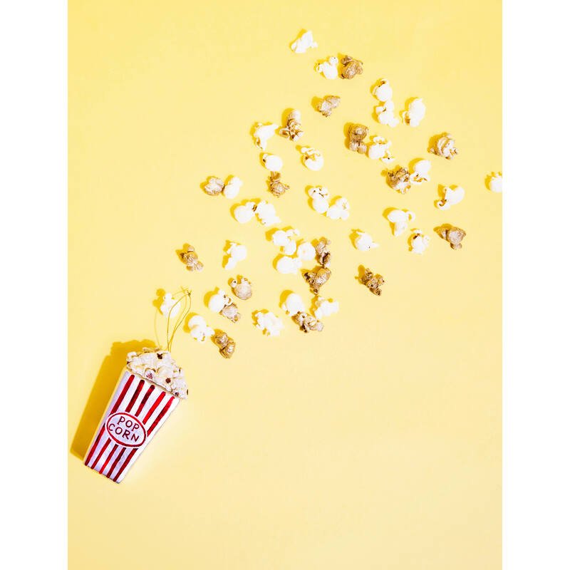 Christmas ornaments: glass red/white popcorn - Urban nest
