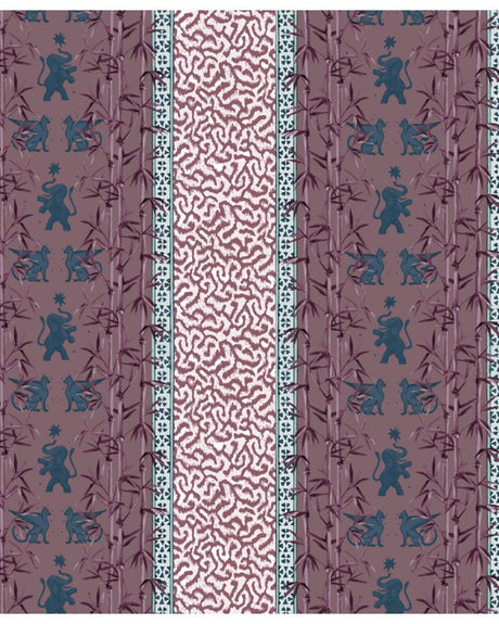 Eclectic bamboo ribbon burgundy wallpaper - Urban nest