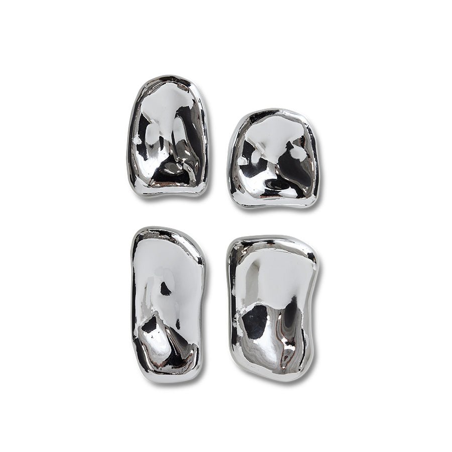 Glass sculpture chrome ( set of 4 ) - Urban nest