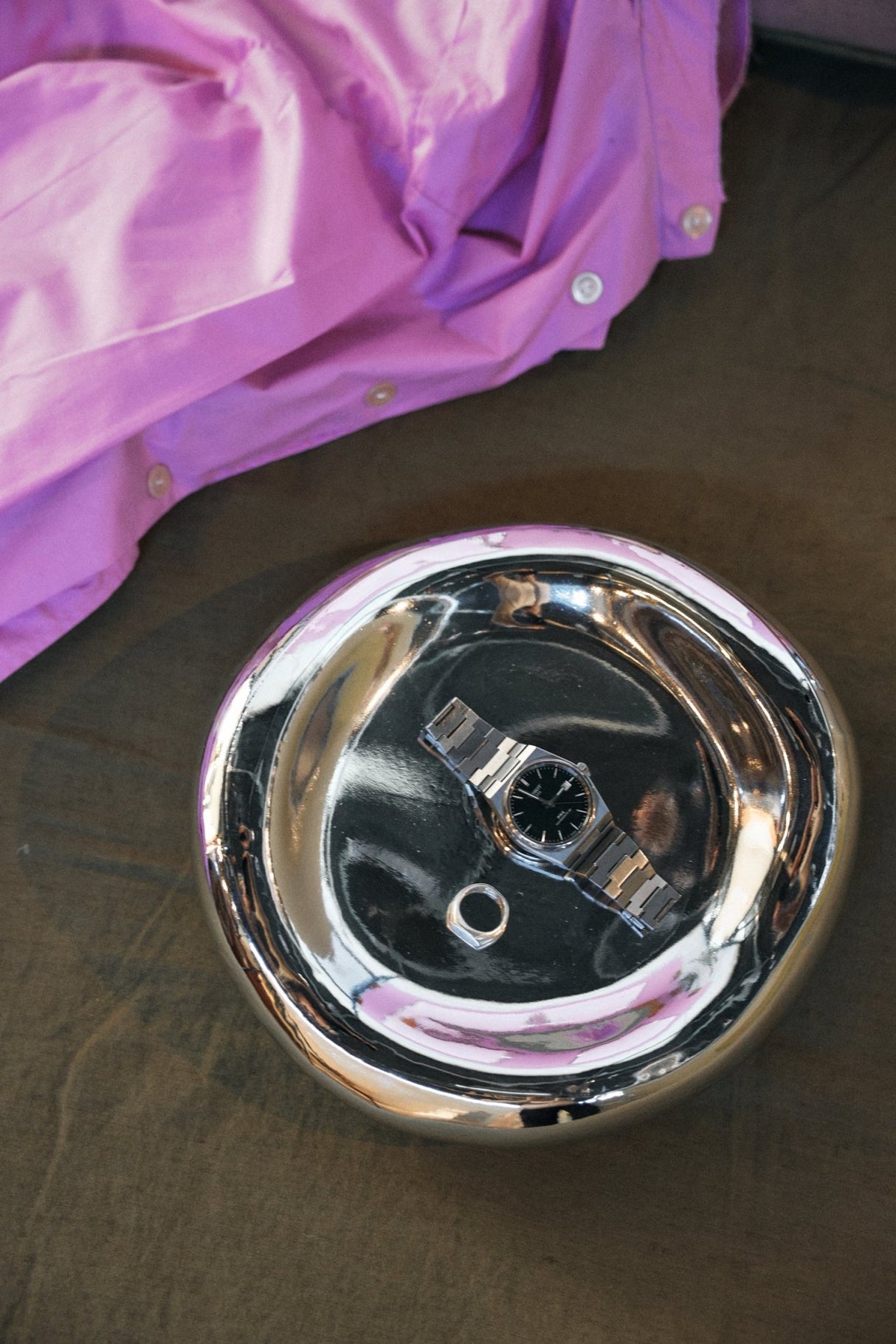 Gleam glass bowl - chrome - Urban nest