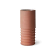 Handcarved terracotta tube vase - Urban nest