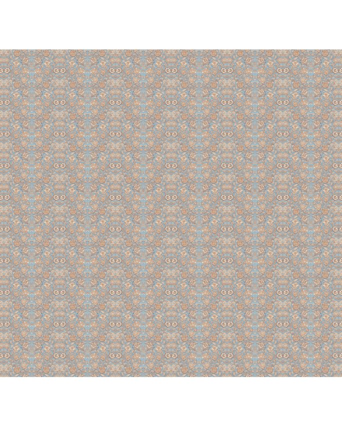 Indian flower blue wallpaper - Urban nest