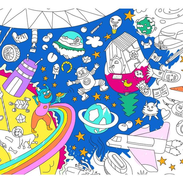 Large coloring poster - cosmos - Urban nest