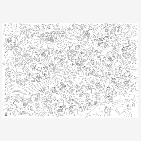 Large coloring poster - cosmos - Urban nest