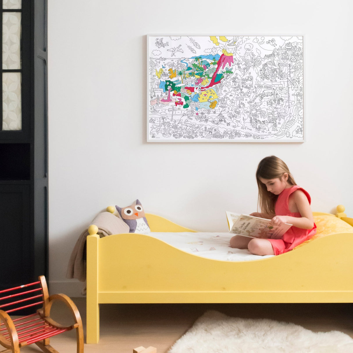 Large coloring poster - dinos - Urban nest