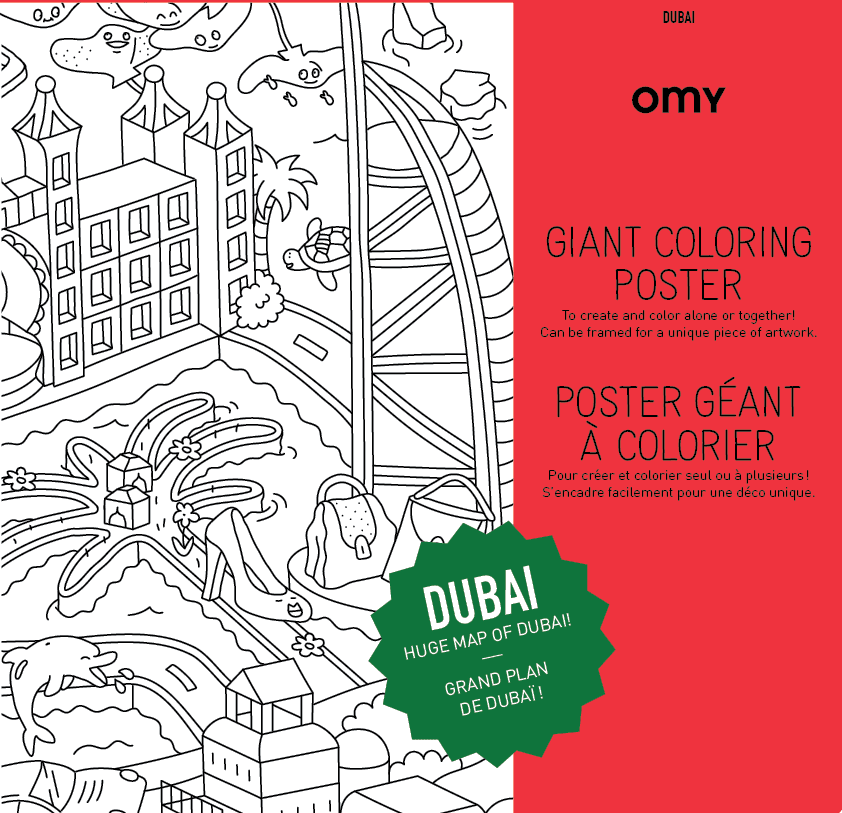Large coloring poster - dubai - Urban nest