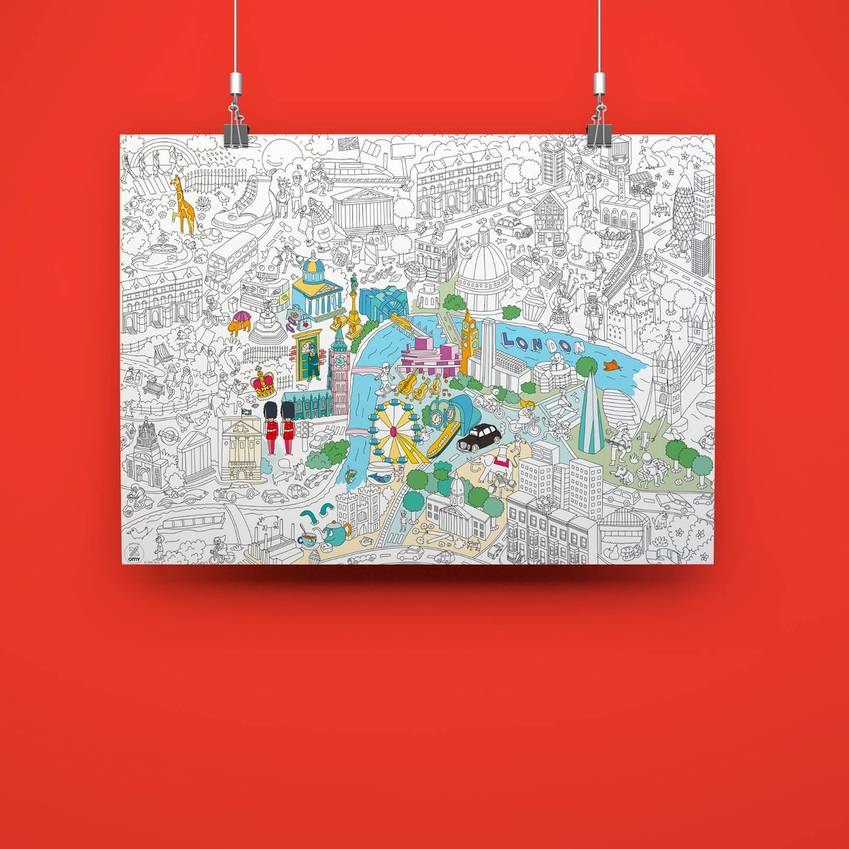 Large coloring poster - london - Urban nest