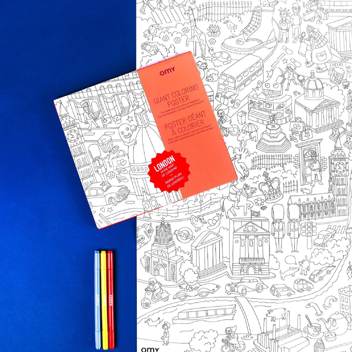Large coloring poster - london - Urban nest