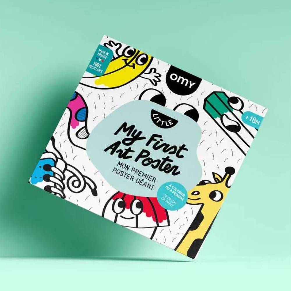 Large coloring poster - my first art poster - Urban nest