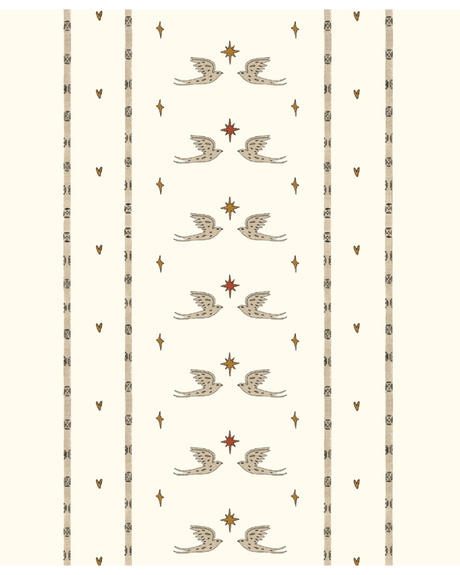 Lucky pigeon offwhite wallpaper - Urban nest