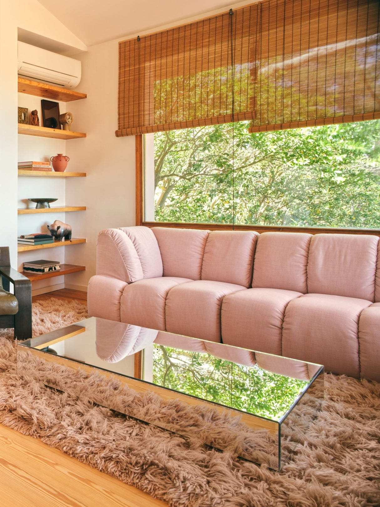 Mirror block table - clear - Urban nest