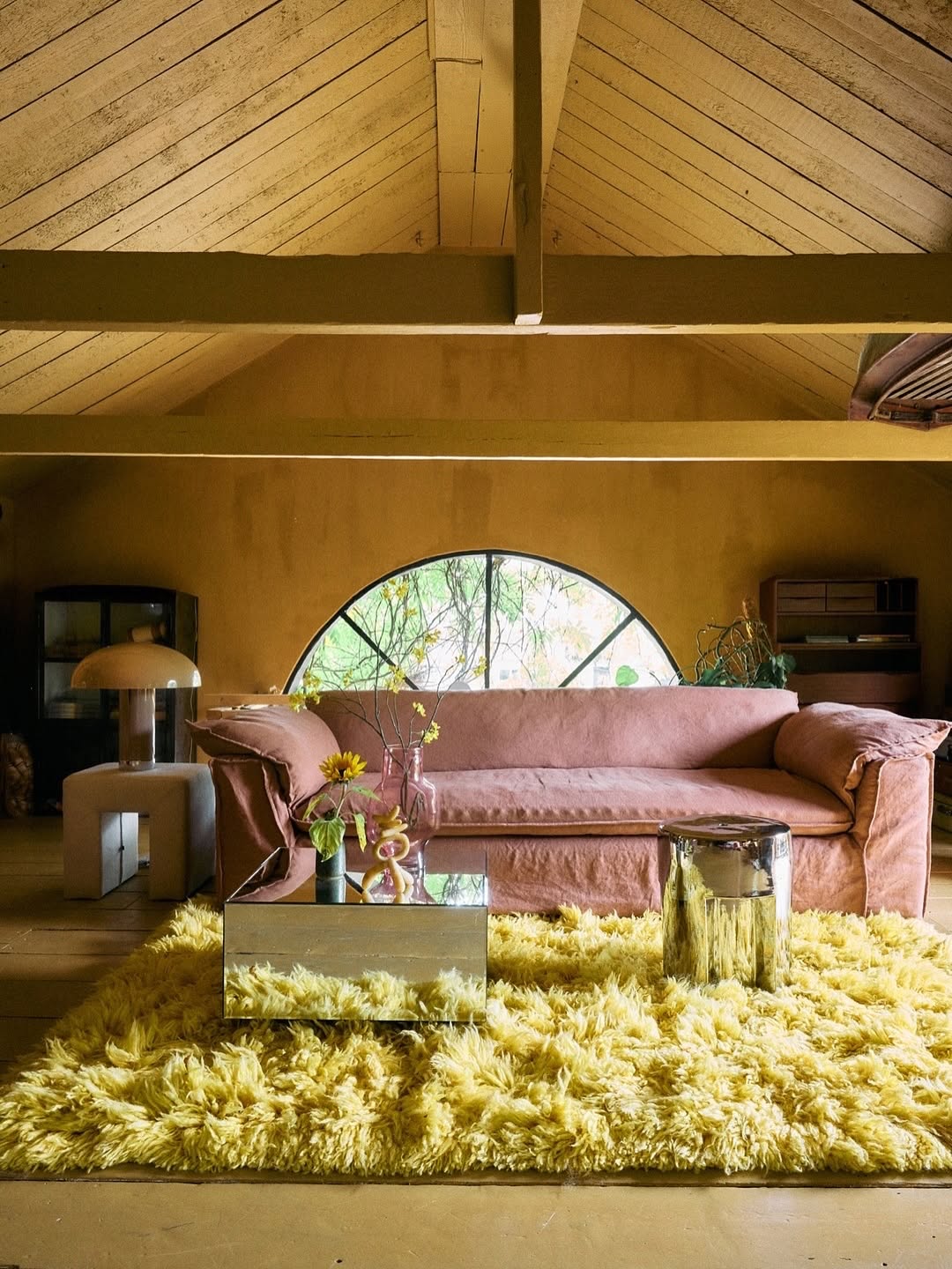 Nomad couch: linen, dusty rose - Urban nest