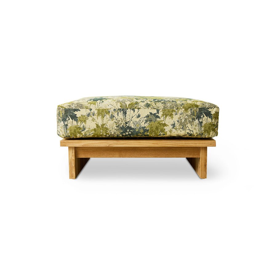 Outdoor hocker teak - botanical - Urban nest