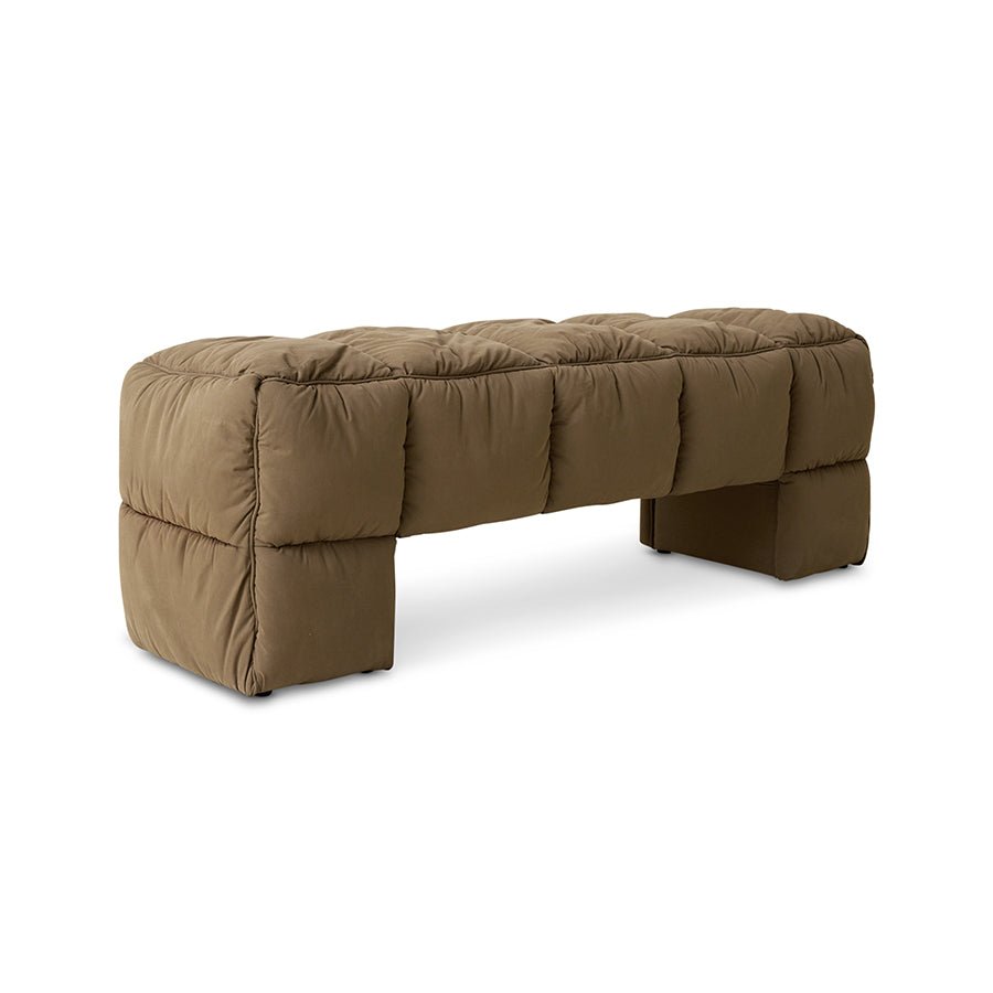 Puffy lobby bench - olive - Urban nest