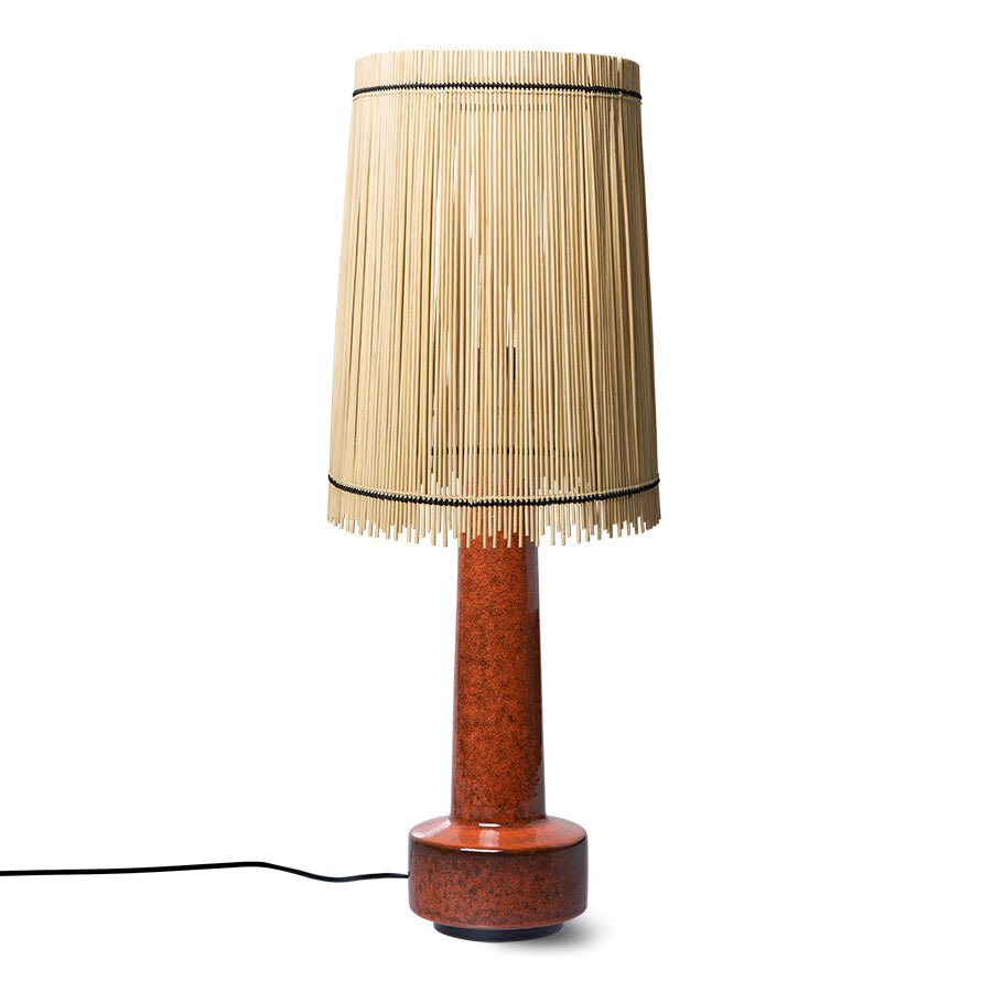 Retro stoneware lamp base - red - Urban nest