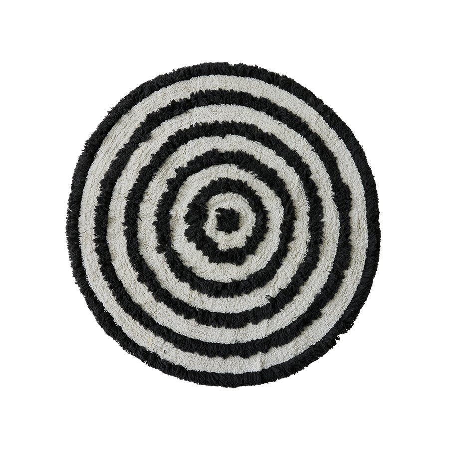 Round bath mat monochrome - Urban Nest