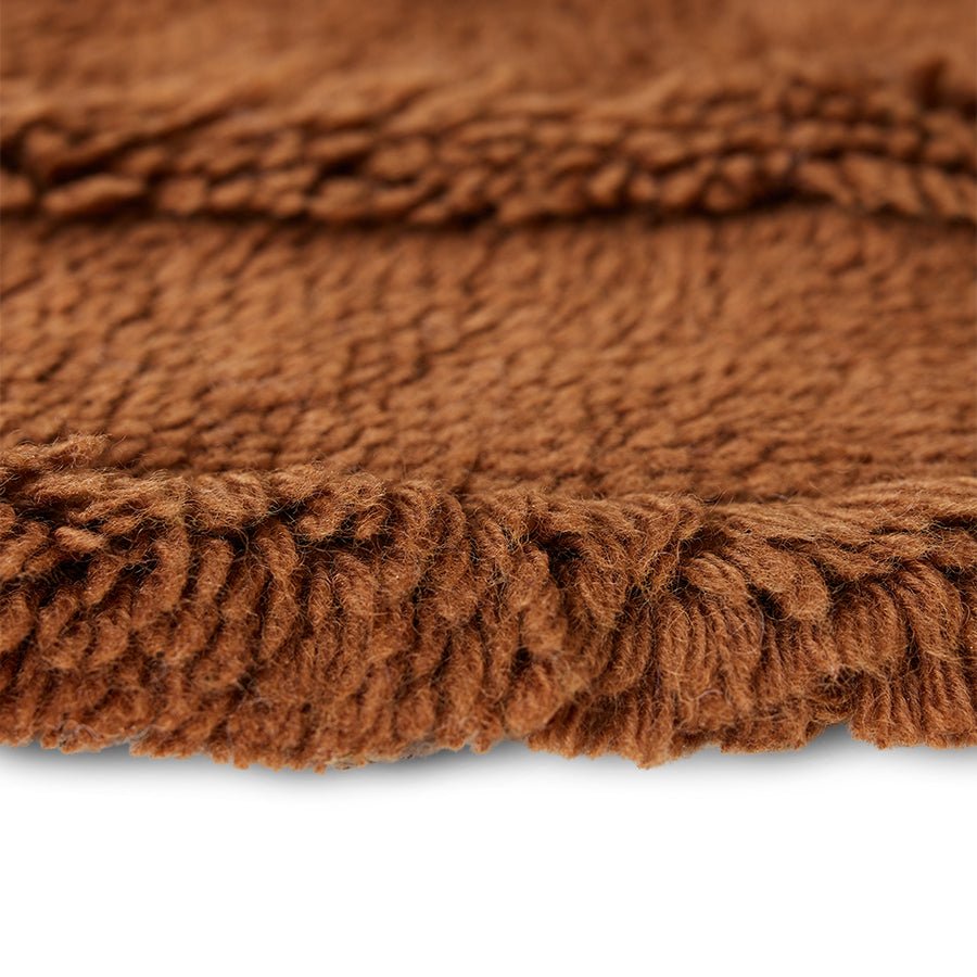 Round woolen rug mahogany - Urban nest