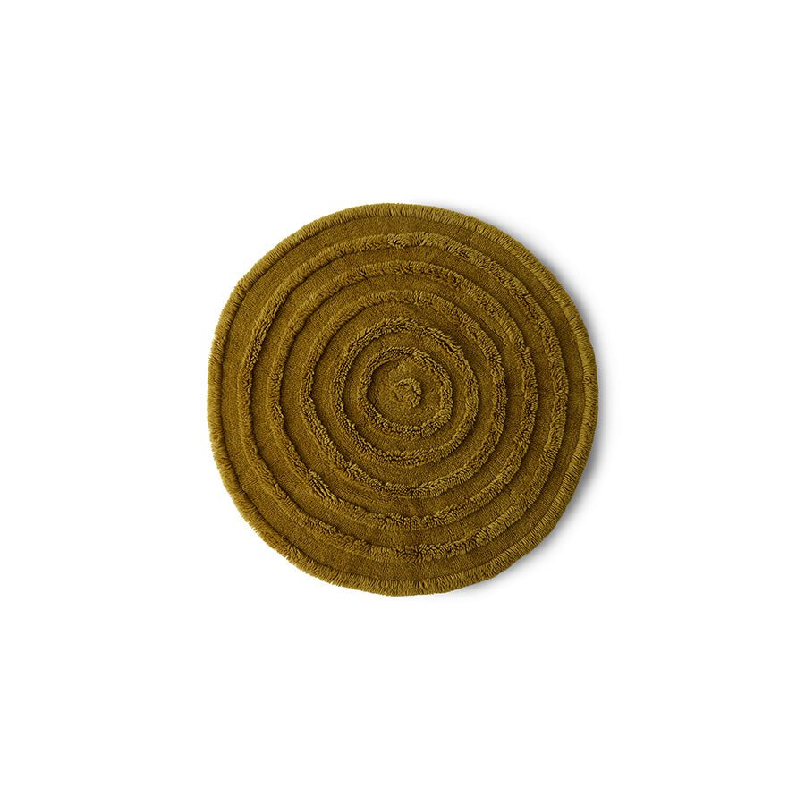 Round woolen rug seaweed - Urban nest