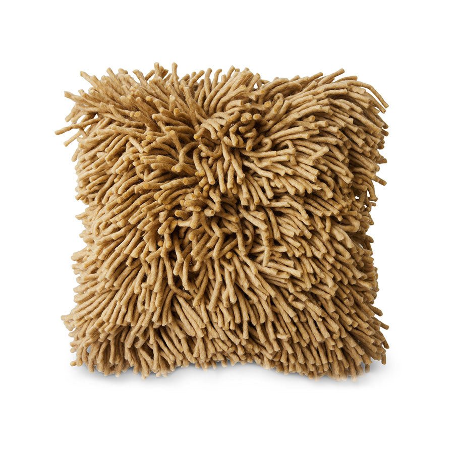 Rugged woolen cushion olive - Urban nest