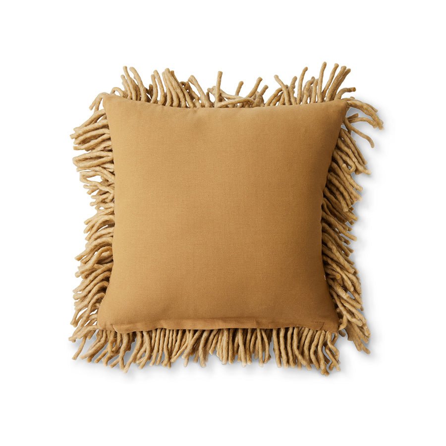Rugged woolen cushion olive - Urban nest