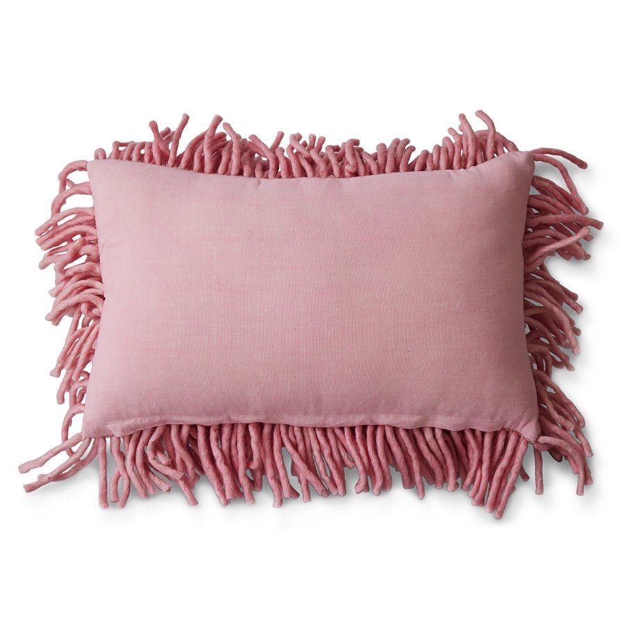 Rugged woolen cushion pink - Urban nest