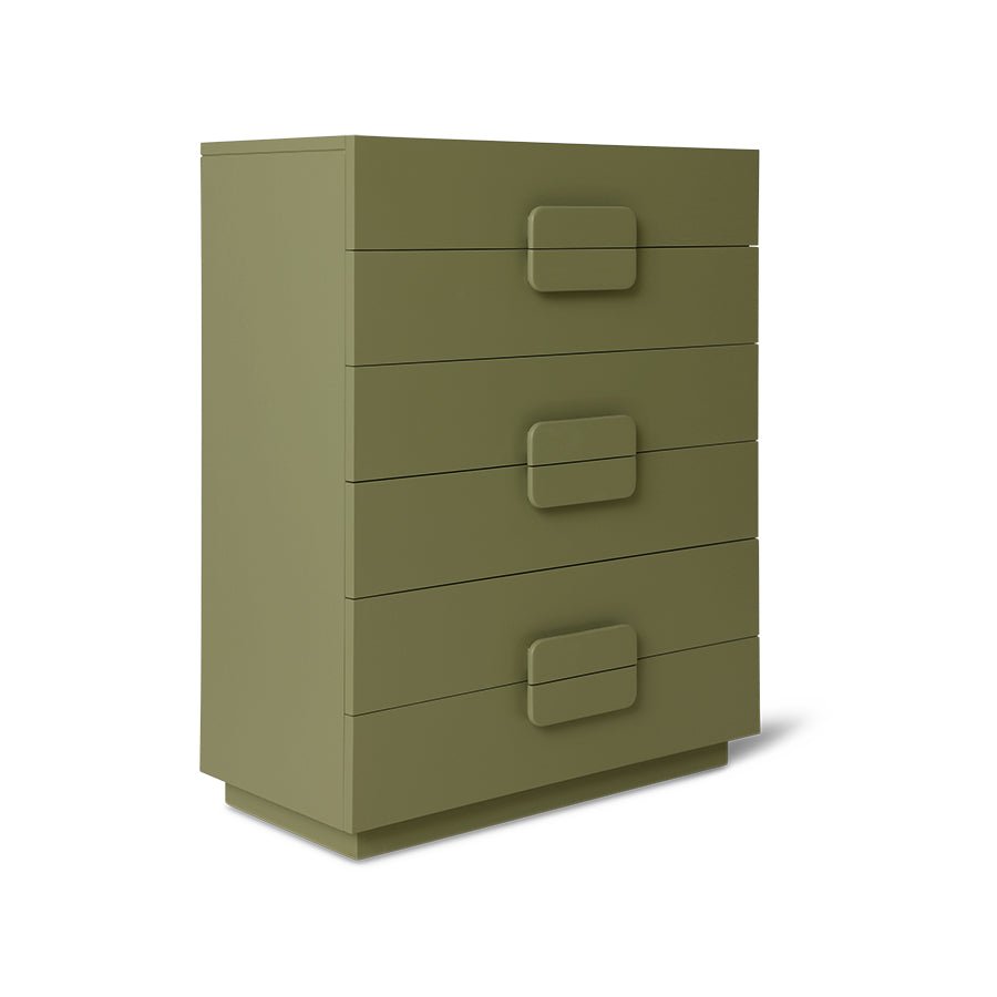 Spacious drawer cabinet - army green - Urban nest