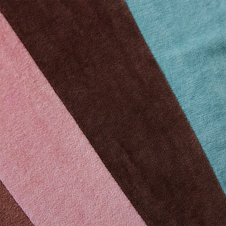 Striped velvet cushion, eventide - Urban nest