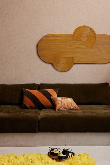 Striped velvet cushion - september - Urban Nest