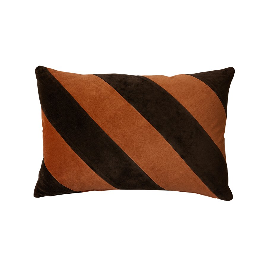 Striped velvet cushion - september - Urban Nest